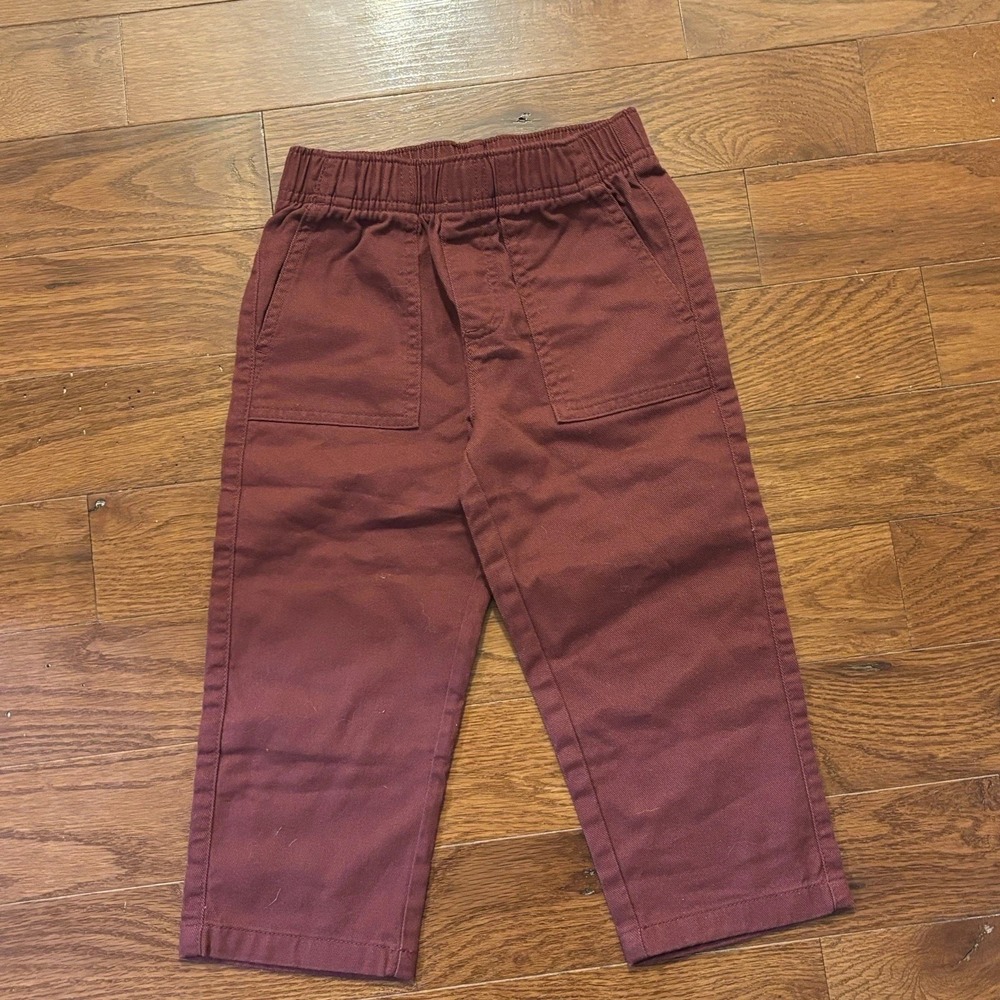 Garanimals Burgundy Twill Pull On Pants Kids Size‎ 3T